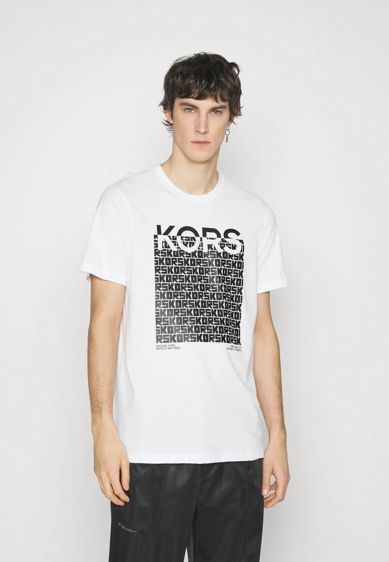 Michael Kors BLOCK CUBE TEE - T-Shirt Print - White 3 Michael Kors BLOCK CUBE TEE - T-Shirt Print - White