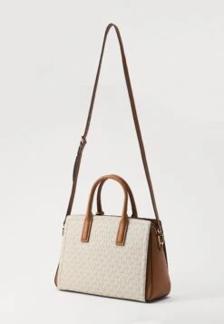 MICHAEL Michael Kors LAILA SATCHEL - Handbag - Vanilla/acorn -Michael Kors Geschaft 087356d626b54e9e99509b92a180f486