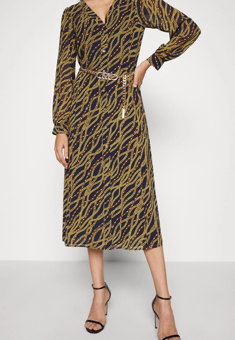 MICHAEL Michael Kors CHAIN MIDI - Freizeitkleid - Midnight Blue 8 MICHAEL Michael Kors CHAIN MIDI - Freizeitkleid - Midnight Blue – Bild 6