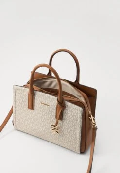MICHAEL Michael Kors LAILA SATCHEL - Handbag - Vanilla/acorn -Michael Kors Geschaft 0a75b04d639547258a48c0b540ba8ff2
