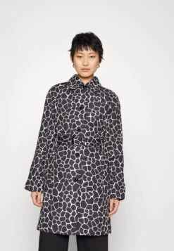 MICHAEL Michael Kors GIRAFFE BELTED TRENCH - Trenchcoat - Black/white
