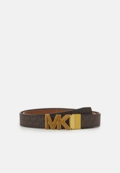 Michael Kors PLAQUE BELT UNISEX - Gürtel - Brown/black -Michael Kors Geschaft 0f89779bc6364e5dbeb03c96c5b31f54