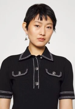 MICHAEL Michael Kors ECO POP BUTTON - Strickkleid - BLACK -Michael Kors Geschaft 131ca5232adc4cdd8300d0f51a3f9f08