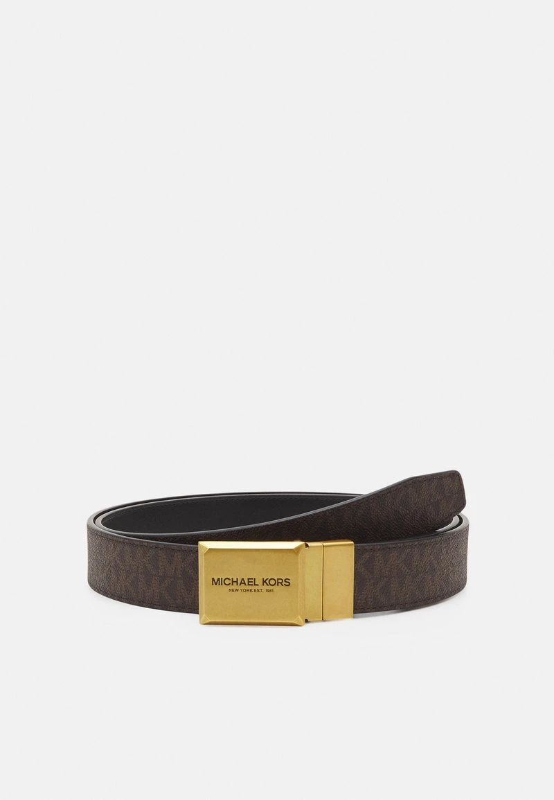 Michael Kors PLAQUE BELT UNISEX - Gürtel - Black/brown 8 Michael Kors PLAQUE BELT UNISEX - Gürtel - Black/brown – Bild 6