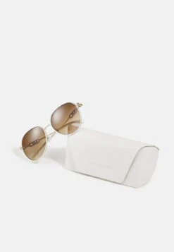 Michael Kors EMPIRE AVIATOR - Sonnenbrille - Light Gold/white -Michael Kors Geschaft 233915486fcd4f7fba2783530ce3de41