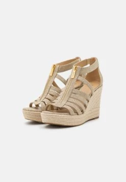 MICHAEL Michael Kors BRADLEY WEDGE - High Heel Sandalette - Pale Gold -Michael Kors Geschaft 28ce14e747634109b49445fca9166ca0