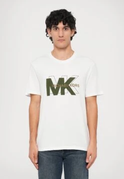 Michael Kors MIXED LOGO TEE - Print T-shirt - White