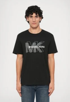 Michael Kors MIXED LOGO TEE - Print T-shirt - Black