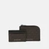 Michael Kors WALLET SET UNISEX - Geldbörse - Brown/black