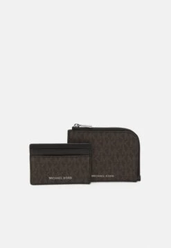 Michael Kors WALLET SET UNISEX - Geldbörse - Brown/black