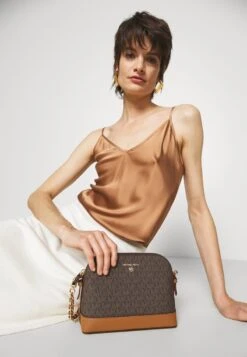 MICHAEL Michael Kors JET CHARM DOME - Umhängetasche - Brown/acorn