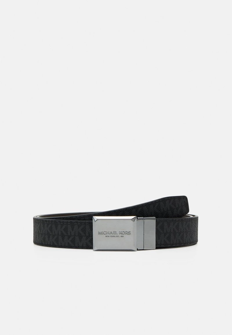 Michael Kors PLAQUE BELT UNISEX - Gürtel - Black/brown 3 Michael Kors PLAQUE BELT UNISEX - Gürtel - Black/brown