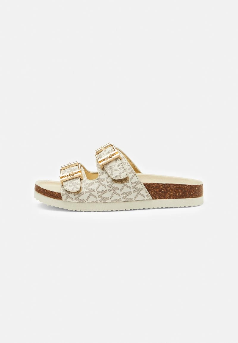 MICHAEL KORS KIDS LOREK MONOGRAM - Pantolette Flach - Vanilla 3 MICHAEL KORS KIDS LOREK MONOGRAM - Pantolette Flach - Vanilla
