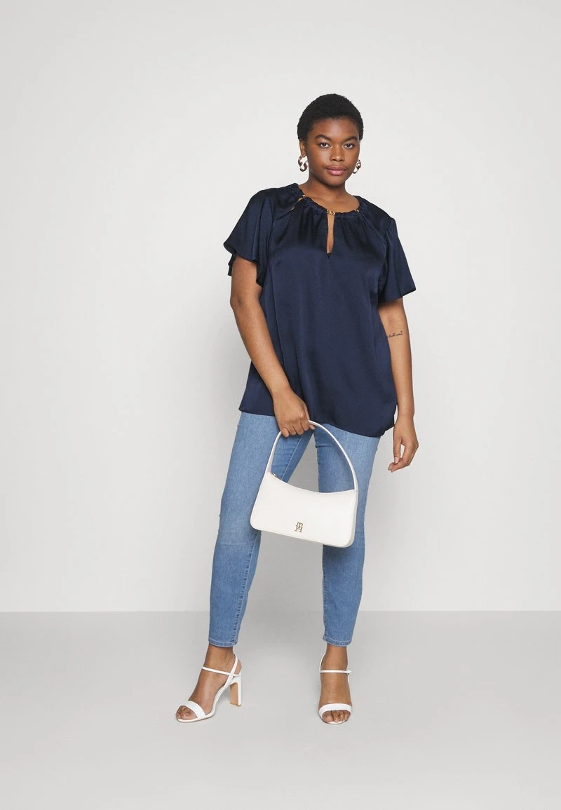 MICHAEL Michael Kors CHAIN TOP - Bluse - Midnightblue 4 MICHAEL Michael Kors CHAIN TOP - Bluse - Midnightblue – Bild 2