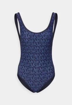 MICHAEL Michael Kors SIGNATURE LOGO SCOOP NECK ONEPIECE - Badeanzug - New Navy -Michael Kors Geschaft 58f8a927ab90493489e27b2c89c283c4
