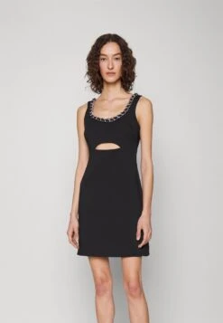 MICHAEL Michael Kors TANK CUTOUT CHAIN - Jerseykleid - Black