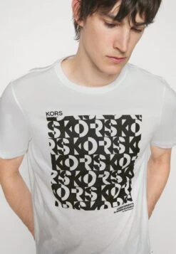 Michael Kors KINETIC BLOCK TEE - T-Shirt Print - White -Michael Kors Geschaft 6286750e41e24728b7a3531b3d872933