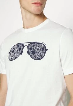 Michael Kors LOGO AVIATOR TEE - T-Shirt Print - White -Michael Kors Geschaft 6b46322d8eb24b17a46ad33975dfa864