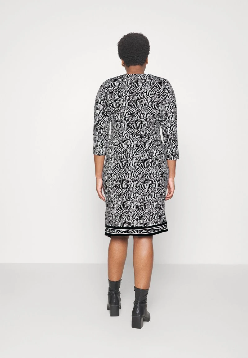 MICHAEL Michael Kors BORDER MIDI - Jerseykleid - Black/white 5 MICHAEL Michael Kors BORDER MIDI - Jerseykleid - Black/white – Bild 3