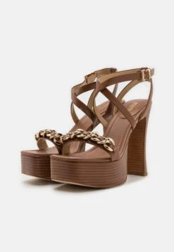 MICHAEL Michael Kors PAOLA CHAIN PLATFORM - High Heel Sandalette - Tan -Michael Kors Geschaft 7019640f30b34fab81c948d4127b4d87