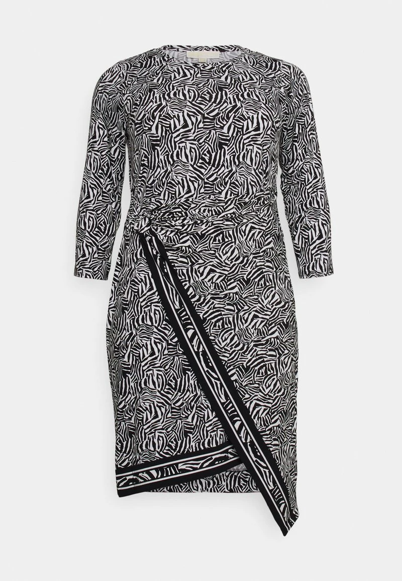 MICHAEL Michael Kors BORDER MIDI - Jerseykleid - Black/white 6 MICHAEL Michael Kors BORDER MIDI - Jerseykleid - Black/white – Bild 4