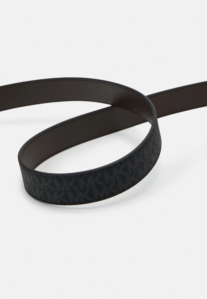 Michael Kors PLAQUE BELT UNISEX - Gürtel - Black/brown 5 Michael Kors PLAQUE BELT UNISEX - Gürtel - Black/brown – Bild 3