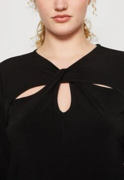 MICHAEL Michael Kors SOLIDTWIST KEYHOLE - Langarmshirt - Black -Michael Kors Geschaft 79c219d5d15d4149b8e4b8d285c09524