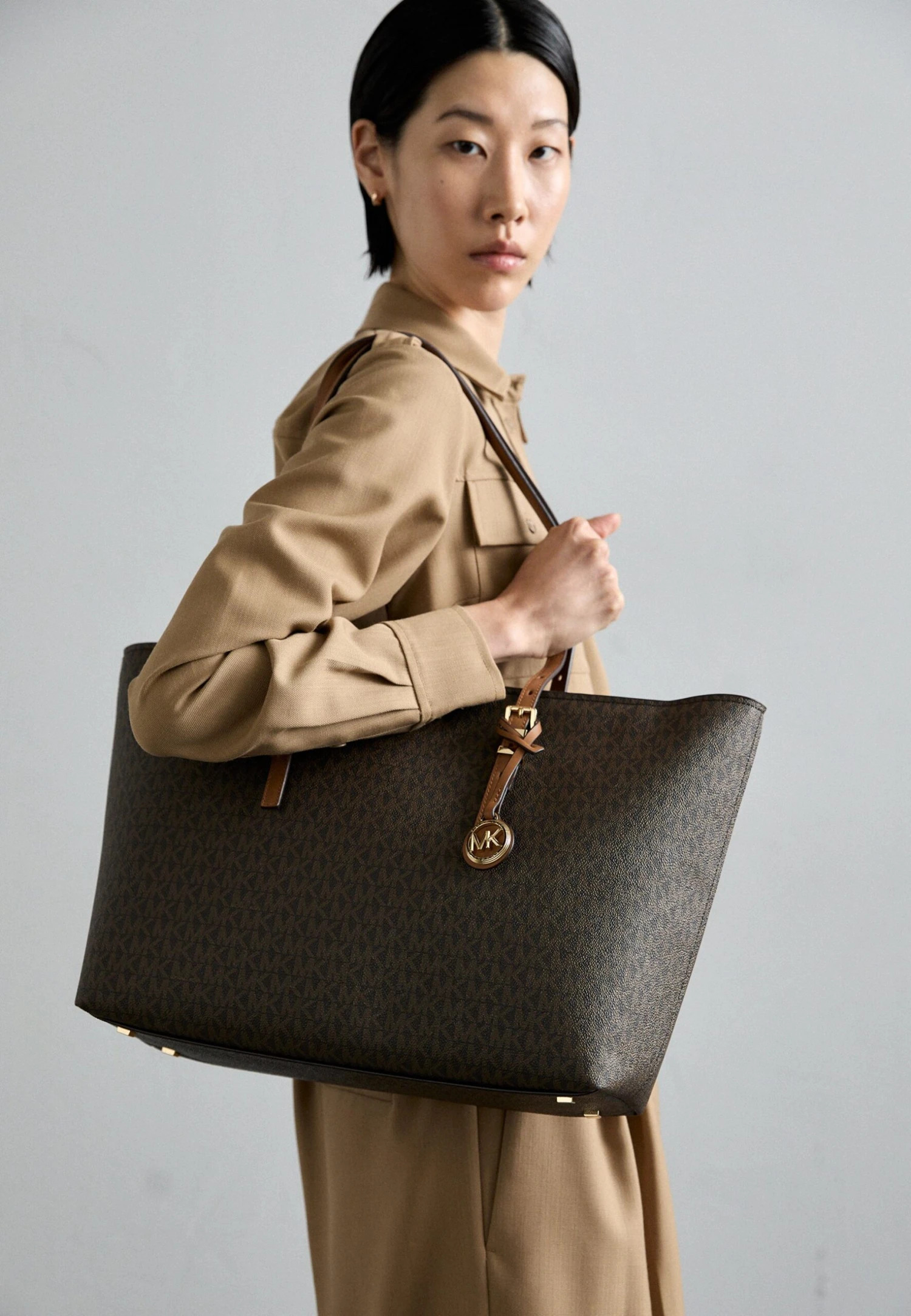 MICHAEL Michael Kors QUINN TOTE - Tote Bag - Brown/acorn 3 MICHAEL Michael Kors QUINN TOTE - Tote Bag - Brown/acorn