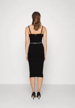 MICHAEL Michael Kors ECO BUSTIER MIDI DRESS - Cocktailkleid/festliches Kleid - Black -Michael Kors Geschaft 89cf03d7534e46d4a40285292882768a