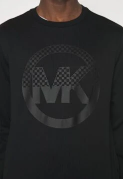 Michael Kors CHECKER CHARM CREW - Sweatshirt - Black -Michael Kors Geschaft 8ecbd3b318564b9081f43e186ae4ec45