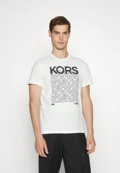 Michael Kors NEWSPRINT TEE - T-Shirt Print - White