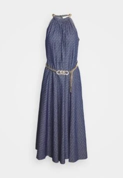 MICHAEL Michael Kors CHAIN BELT HALTER - Cocktailkleid/festliches Kleid - Indigo Rinse -Michael Kors Geschaft 9ea54506ed3d40babc485795d58fc9d4
