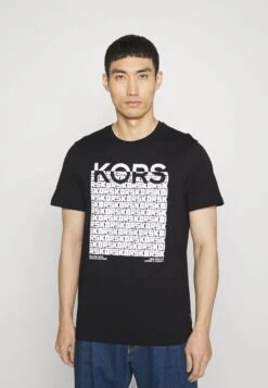 Michael Kors BLOCK CUBE TEE - T-Shirt Print - Black