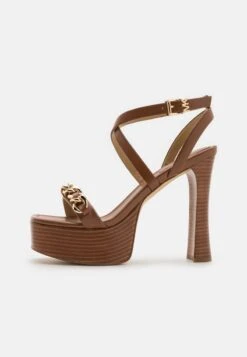 MICHAEL Michael Kors PAOLA CHAIN PLATFORM - High Heel Sandalette - Tan -Michael Kors Geschaft ab0cd94b973641d0be387b22ce1403c4