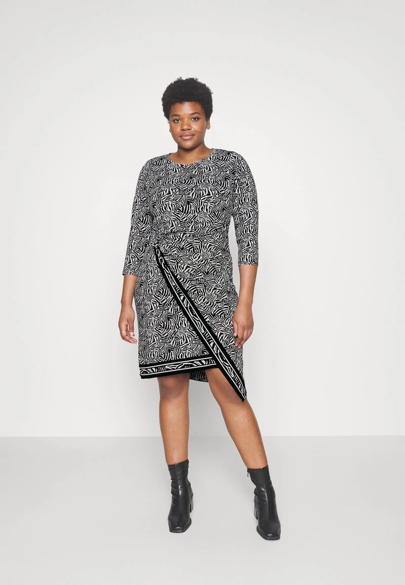 MICHAEL Michael Kors BORDER MIDI - Jerseykleid - Black/white 8 MICHAEL Michael Kors BORDER MIDI - Jerseykleid - Black/white – Bild 6