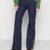 MICHAEL Michael Kors SELMA SHANK FLARE - Jeans Bootcut - Dark Blue -Michael Kors Geschaft b6742de962f54a698666b2018682e76c