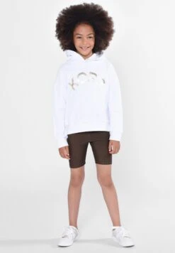 MICHAEL KORS KIDS CYCLISTE IMPRIMÉ AVEC FLOCAGE - Shorts - Brown