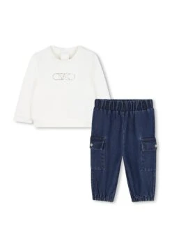 MICHAEL KORS KIDS SET - Langarmshirt - Blanc Bleu