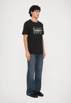 Michael Kors MIXED LOGO TEE - Print T-shirt - Black -Michael Kors Geschaft dc13caefa96545c4b1e9a4b67c45d225