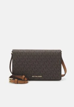 MICHAEL Michael Kors JET SET FLAP XBODY - Cross Body Bag - Brown/acorn
