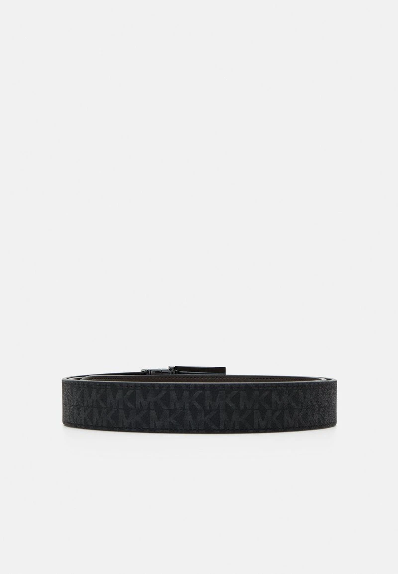 Michael Kors PLAQUE BELT UNISEX - Gürtel - Black/brown 4 Michael Kors PLAQUE BELT UNISEX - Gürtel - Black/brown – Bild 2