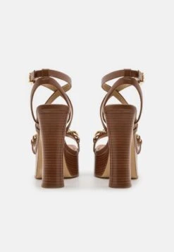 MICHAEL Michael Kors PAOLA CHAIN PLATFORM - High Heel Sandalette - Tan -Michael Kors Geschaft e478411299d9406188f7f49248ca3209