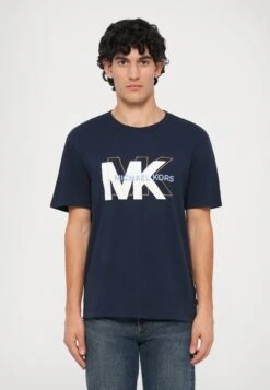 Michael Kors MIXED LOGO TEE - T-Shirt Print - Midnight
