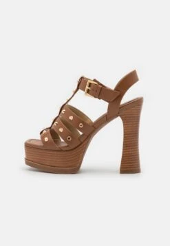 MICHAEL Michael Kors JAGGER PLATFORM - High Heel Sandalette - Luggage