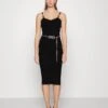 MICHAEL Michael Kors ECO BUSTIER MIDI DRESS - Cocktailkleid/festliches Kleid - Black -Michael Kors Geschaft eab742051b034dd79d76f258bf3f492d