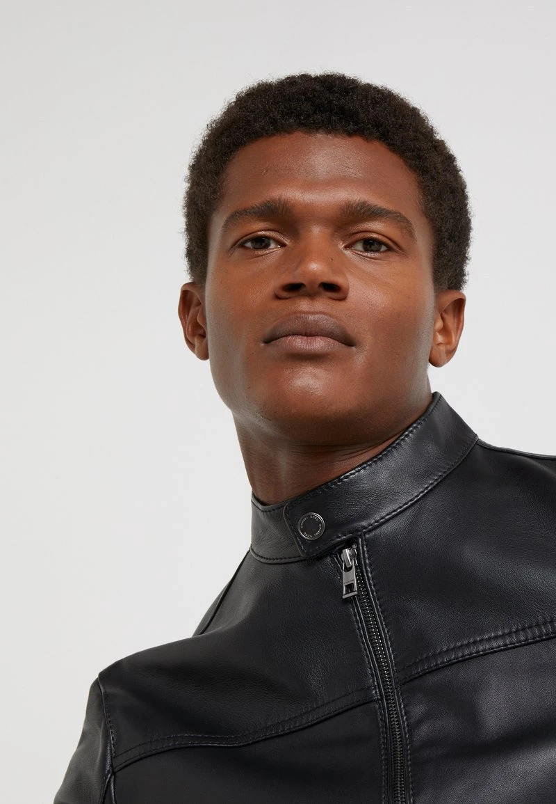 Michael Kors BASIC RACER JACKET - Lederjacke - Black 6 Michael Kors BASIC RACER JACKET - Lederjacke - Black – Bild 4