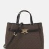 MICHAEL Michael Kors ANGELINA SATCHEL - Handtasche - Brown/black -Michael Kors Geschaft efff60ce9a5048f39f54268fd6dd2e77