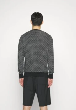 Michael Kors MICRO SIGNATURE CREW - Strickpullover - Black -Michael Kors Geschaft f9c7be72fb7943f1a460e2ce11004883