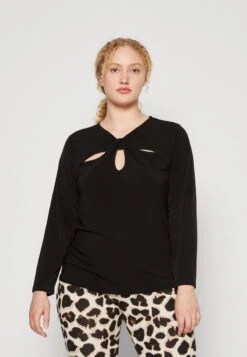 MICHAEL Michael Kors SOLIDTWIST KEYHOLE - Langarmshirt - Black